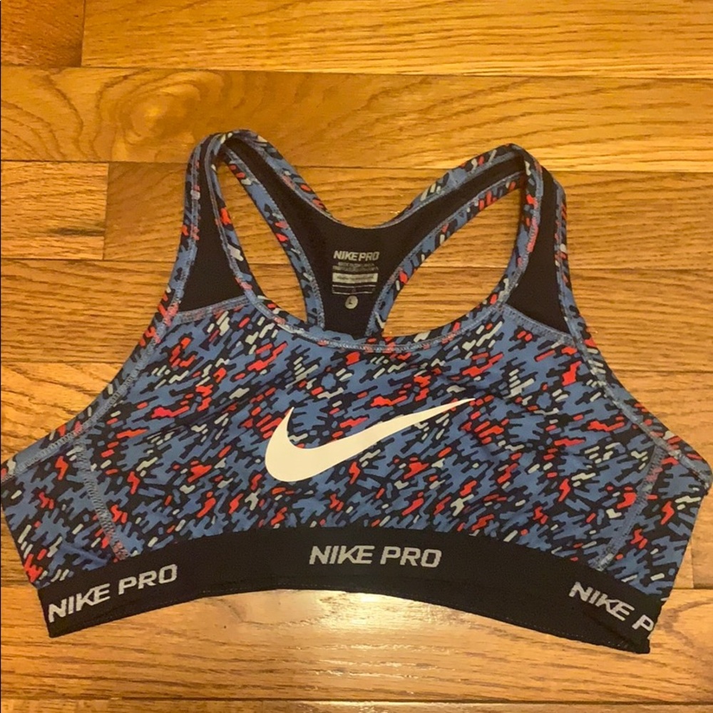 Colorful nike pro sports bra